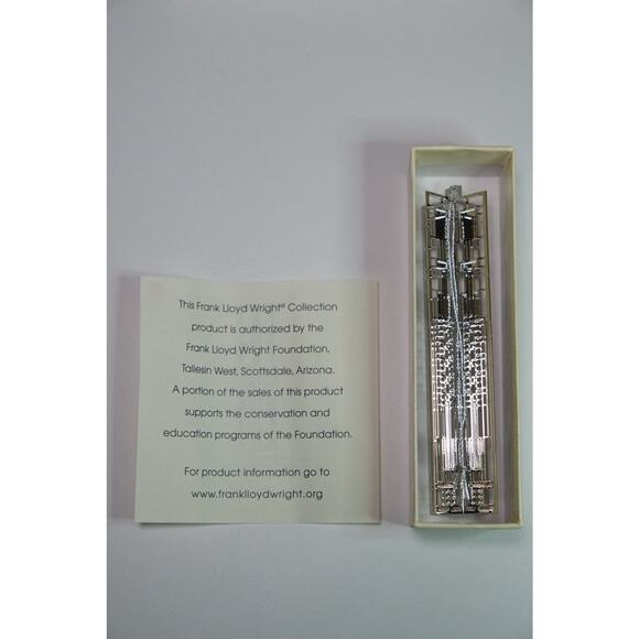 Frank Lloyd Wright Dana Art Glass Wrightsicle Christmas Tree Ornament NIB - Picture 4 of 13